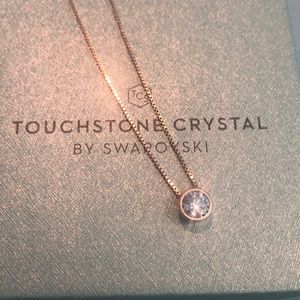 SOCIETY NECKLACE, BLUE TOUCHSTONE CRYSTAL